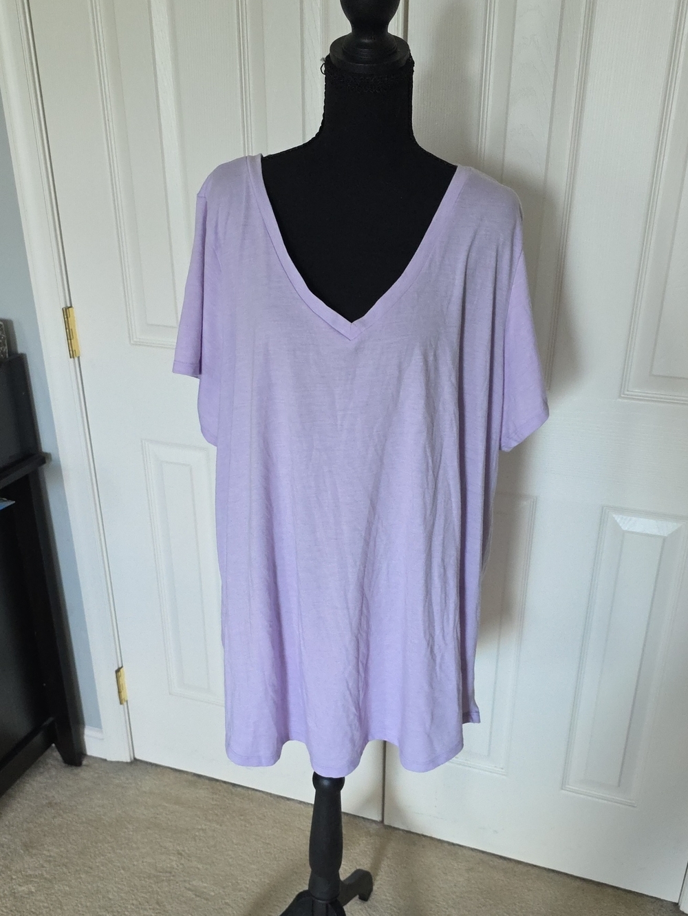 torrid Lavender V-Neck Short Sleeve Tee